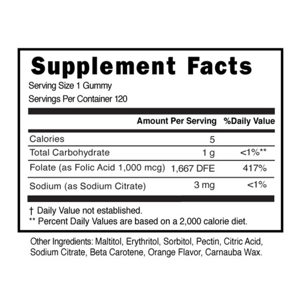 Folic Acid Folate Gummy - Image 2
