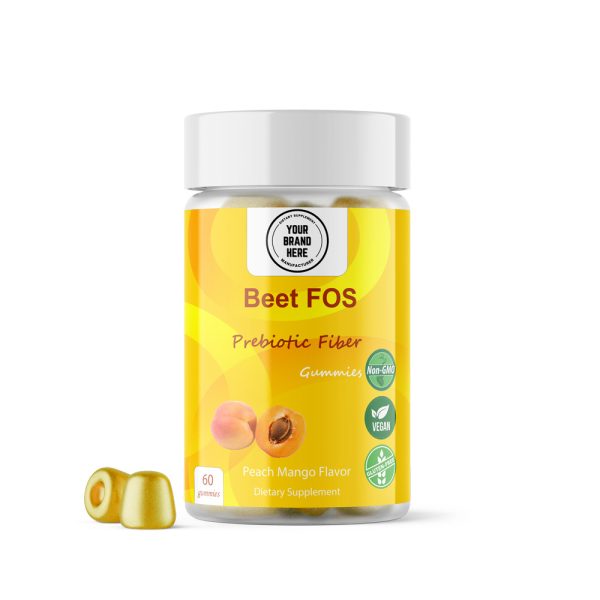 Beet FOS Prebiotic Fiber Gummy Peach Mango Flavor