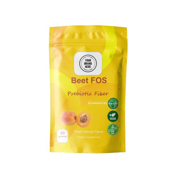 Beet FOS Prebiotic Fiber Gummy Peach Mango Flavor - Image 3