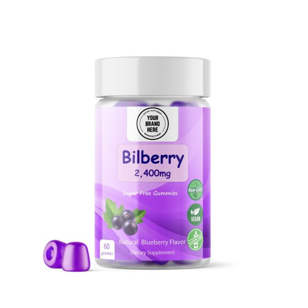 Bilberry Gummy 2400mg Sugar Free Blueberry Flavor