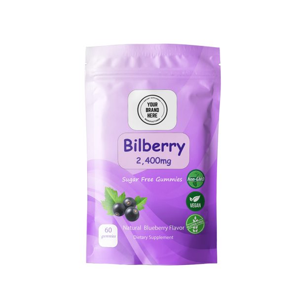 Bilberry Gummy 2400mg Sugar Free Blueberry Flavor - Image 3