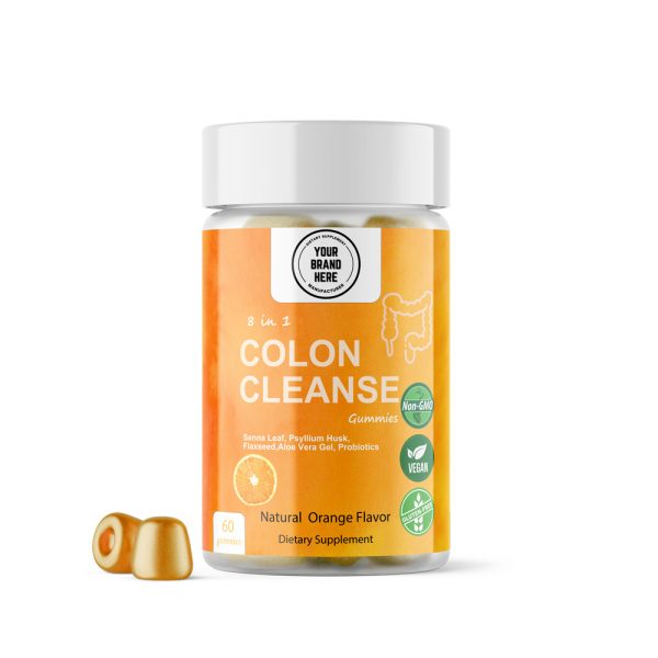 Colon Cleanse Gummy 8 In 1 Senna Leaf Orange Flavor