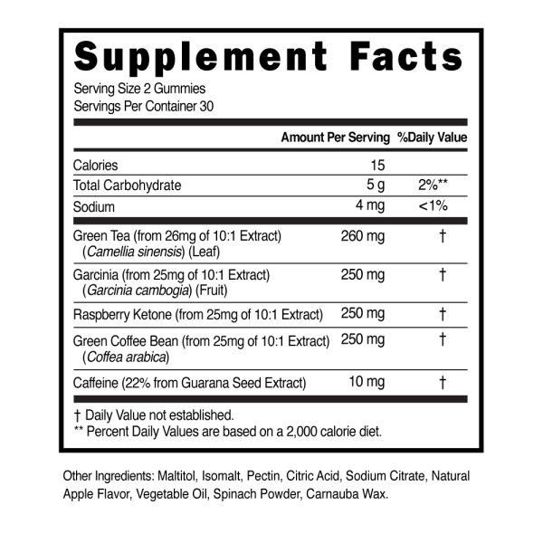 Fat Burner Gummies Sugar Free Super Diet Gummy Apple Flavor - Image 2