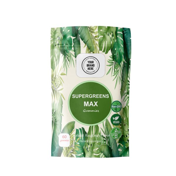 Green Gummies Supergreens Max Gummy Raspberry Flavor - Image 3