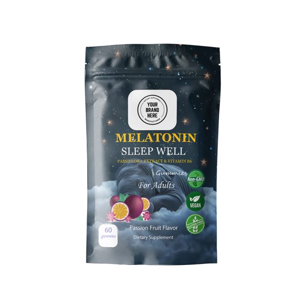Melatonin Gummy Passiflora Vitamin B6 Passion Fruit - Image 3