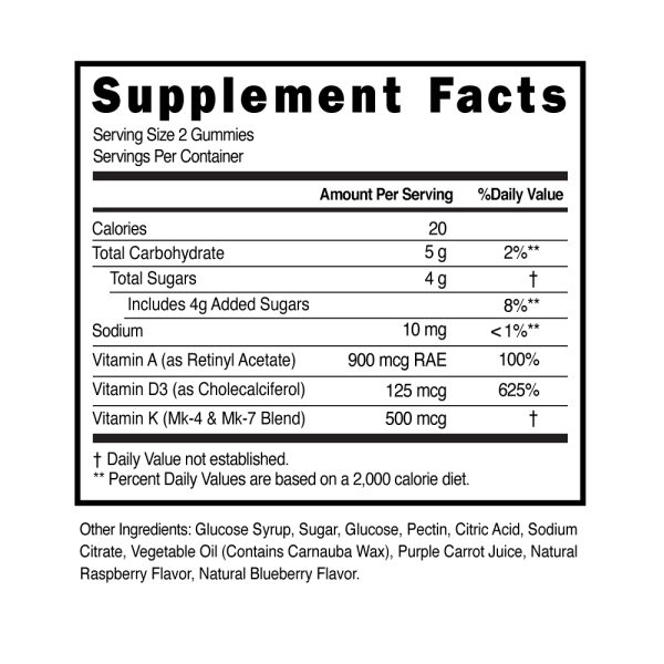 Vitamin ADK Gummies BlueBerry Flavor - Image 2