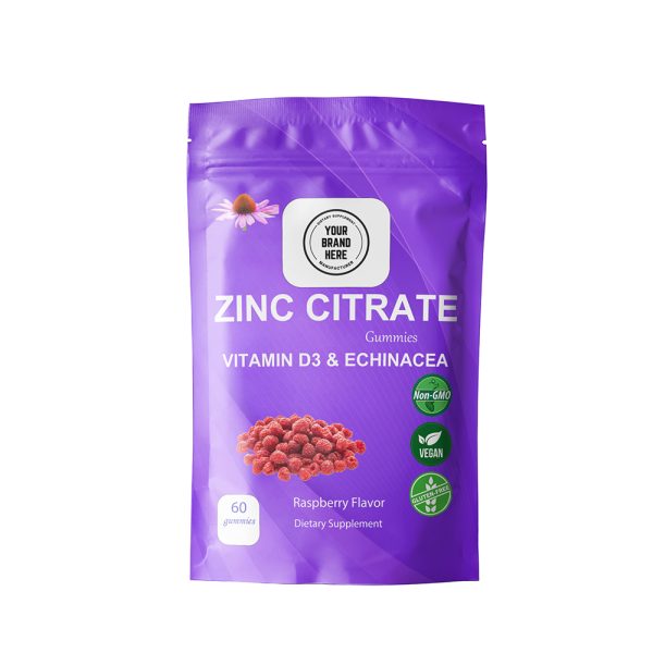 Zinc Citrate Gummy Vitamin D3 Echinacea Raspberry Flavor - Image 3