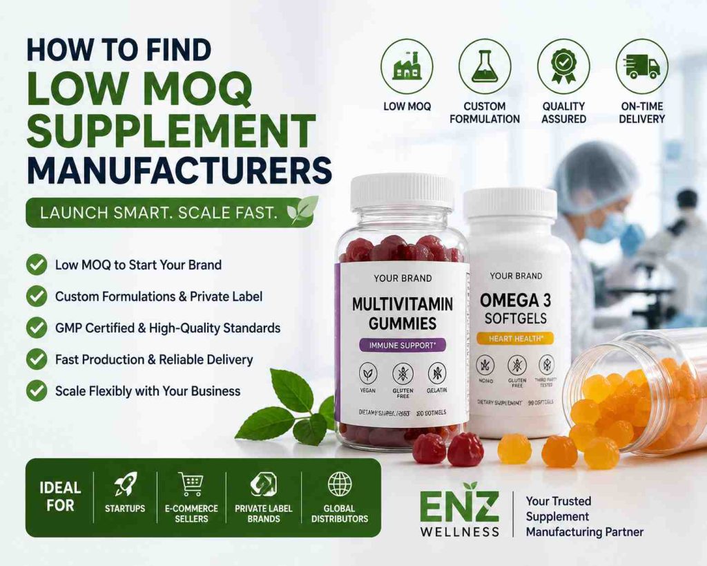 Low MOQ Supplement Manufacturers